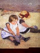 Mary Cassatt Children Playing on the Beach China oil painting reproduction
